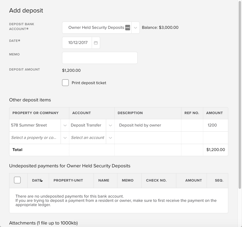 Owner held security deposits: When a rental owner holds tenant deposits