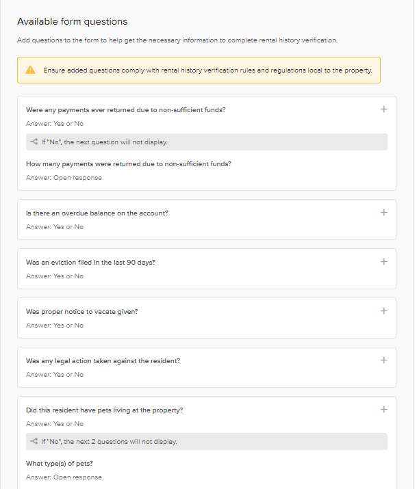 Rental History Verification