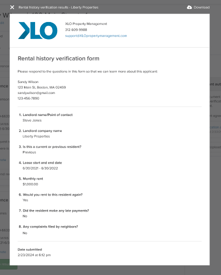 Rental History Verification