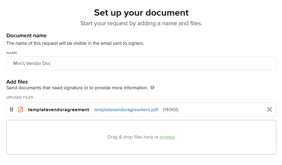 eSignature for Other Documents
