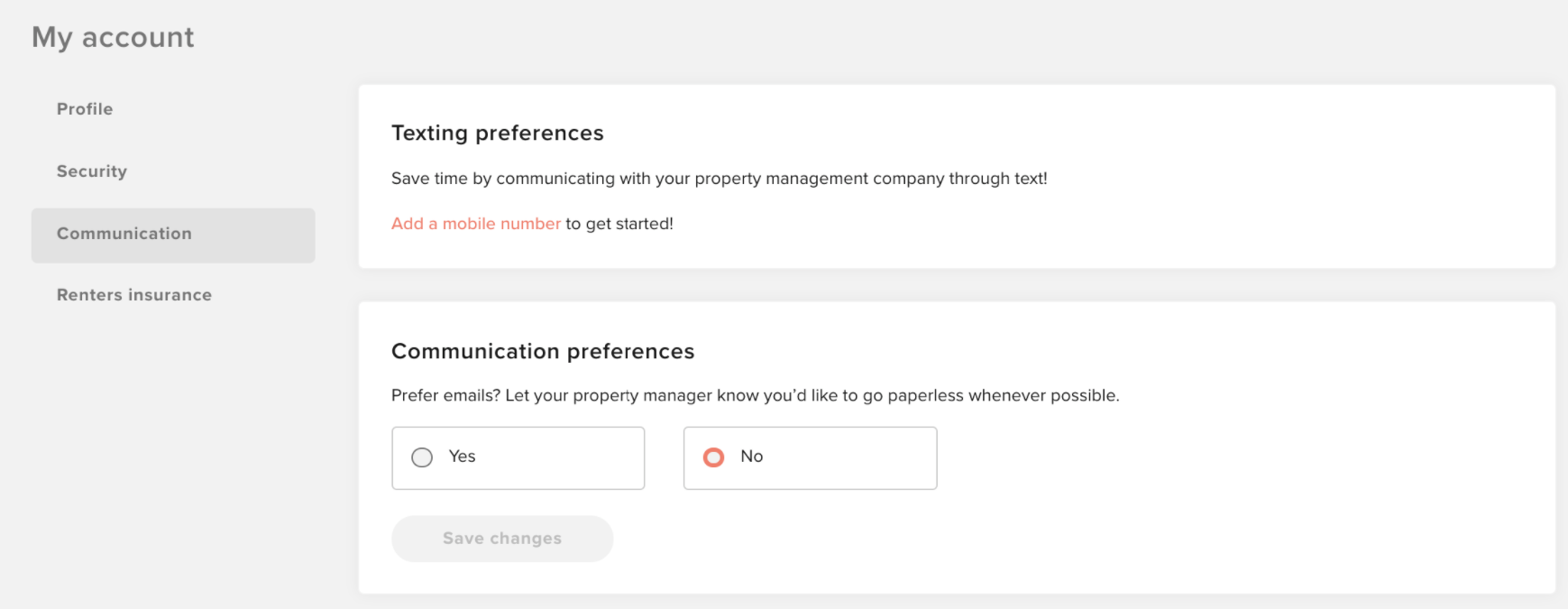 Paperless Preferences for Mailings and Emails
