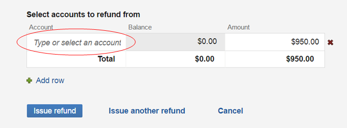How do I issue a refund to a tenant?