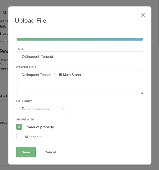 File and document storage in Buildium