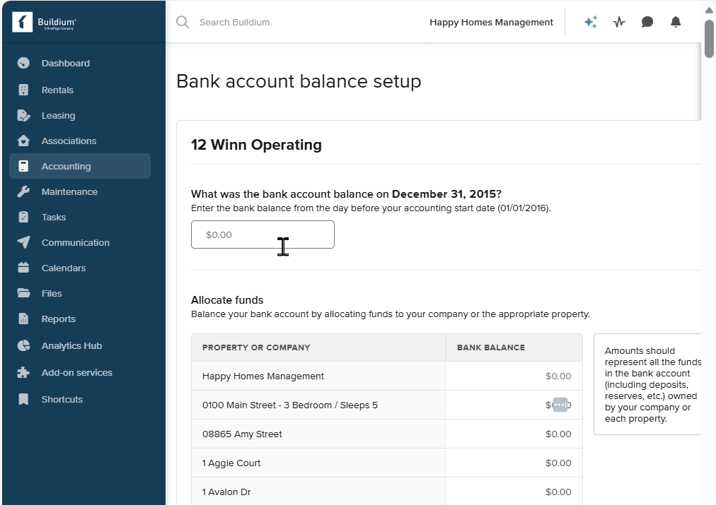 Getting Started: How do I enter opening balances for my bank accounts?